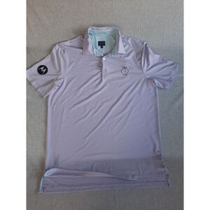 Remington Reynolds Men's Medium Flamingo Allover Stretch Polo Shirt Short Sleeve